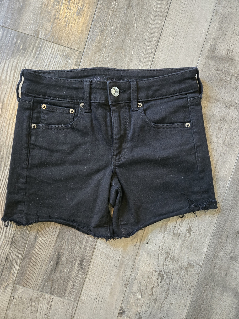 American Eagle Outfitters Black Denim Cutoff Shorts
